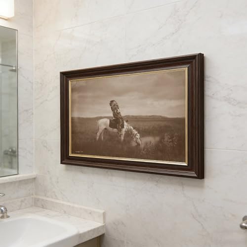 Cadre à suspendre Edward Curtis Chief Red Hawk déco murale anti-reflets - 5
