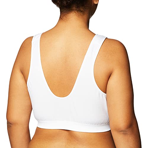 Image of Bali Women's Microfiber Bralette Pack, Comfort Revolution Seamless T-Shirt Bra, Crop Top Bralette, 2-Pack
