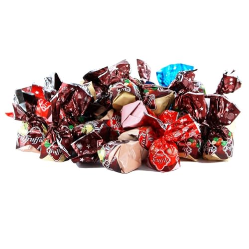 Image of Elvan Truffle Assortment Mini Bag, Truffle Mix Assortment Of Hazelnut, Strawberry and Coconut flavoured cream filled rice puff milk cocoa products (150 gram) (Pack of 2)