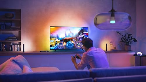 Image of Philips Hue Play HDMI Sync Box 8K - Smart HDMI Sync Box for TV, Gaming & Movies, Seamless Hue Light Integration with Philips Hue System, Dolby Vision & HDR10+ Compatible