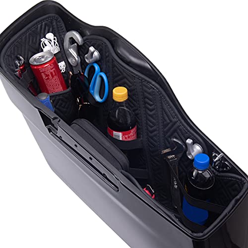 Futureshop Harley Saddlebag Liners Organizer 2 In 1 For 14-21 Oem Standard Saddlebags Lining Cvo Tapered 2021 Street Glide Saddle Bag Stretched Carpet Inserts, Black #TOP5