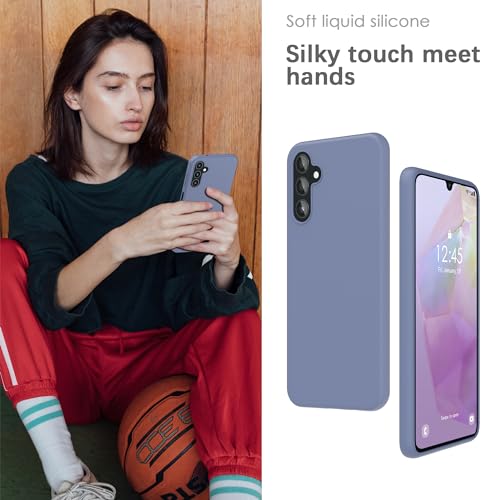Image of YATWIN Silicone Back Case for Samsung Galaxy A35, Soft-Touch Phone Back Cover for Samsung Galaxy A35 - Lavender Grey