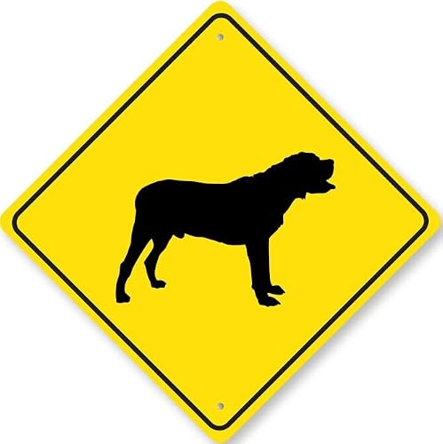 Mastiff Dog Diamond Metal Sign Pet Animal Lover Owner Themed Decor Canine K9