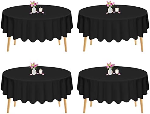 Pesonlook 6Pack White Polyester Tablecloths 60 x 102 Inch for 6ft Rectangle Tables Polyester Table Cover Stain and Wrinkle Resistant Washable Table Cloth for Wedding Reception Banquet Party
