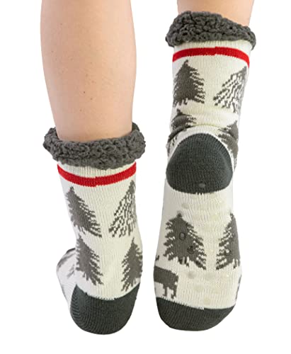 Lazy One Plush Nonskid Socks With Cute Designs for Women, Fuzzy Sherpa Fleece-Lined3
