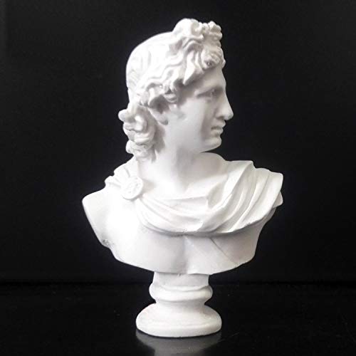 Mini Apollo Head Statue Resin Figurine Head and Bust Sculpture Home Decor Sketch