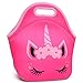 Moonmo Cute Unicorn Face Diamond Bling Waterproof Pink School Backpack Set Girls Book Bag (Large, Rose Set)