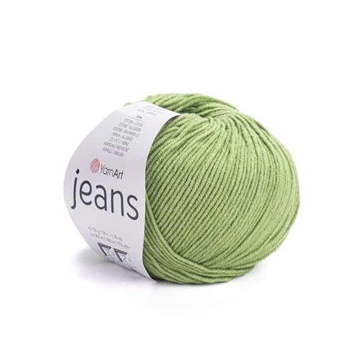 YarnArt Jeans Cotton Blend Yarn for Amigurumi, Crochet & Knitting,