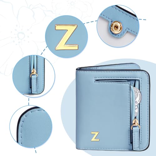 Image of COSHAYSOO Initial Teen Girl Womens Wallets RFID Slim Wristlet Keychain Easter Birthday First Communion Confirmation Gifts for 10 11 12 13 14 15 16 17 18 19 21 Year Old College Teenager, Blue Letter Z