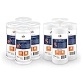 Aquaboon 5 Micron 10 x 4.5 Whole House Water Filters Cartridges Replacement Set of Carbon & Sediment Filters Compatible with FXHTC, DGD-5005, 8 Pack