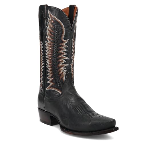 Dan Post Mens Rip Embroidered Snip Toe Casual Boots Mid Calf - Black2