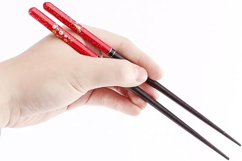 Miniatura 3 de Vctitil 4-pares de palillos de sushi creativo durable vajilla cerezo flores patrón madera restaurante cocina cocina herramientas japonés vajilla