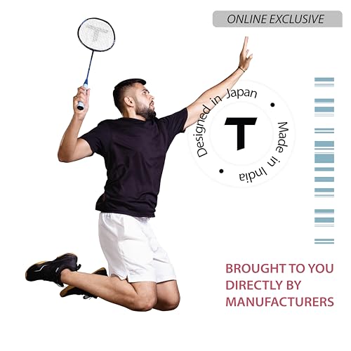 Image of TANSO Katana 1.0 Graphite Strung Badminton Racket with Free Racquet Cover (32 Lbs Tension, Aerodynamic Frame, Full Carbon Fibre)