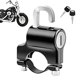 Candados antirrobo para casco de motocicleta, soporte de seguridad para manillar, soporte antirrobo resistente para casco de motocicleta con 2 llaves, para motocicleta, scooter, ciclomotor, freno de