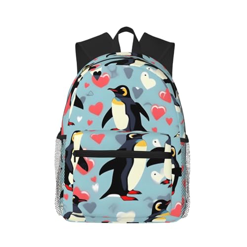 Sac à dos ordinateur portable noir motif Penguins taille unique pour homme et étudiant