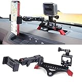 RERPRO Dash Phone Mount Picatinny Rail Holder for 2021 2022 2023 New Ford Bronco 2/4 Door Interior Accessories Dashboard Cell Phone Stand for GoPro Action Camera Mounting 360° Adjustable Aluminum