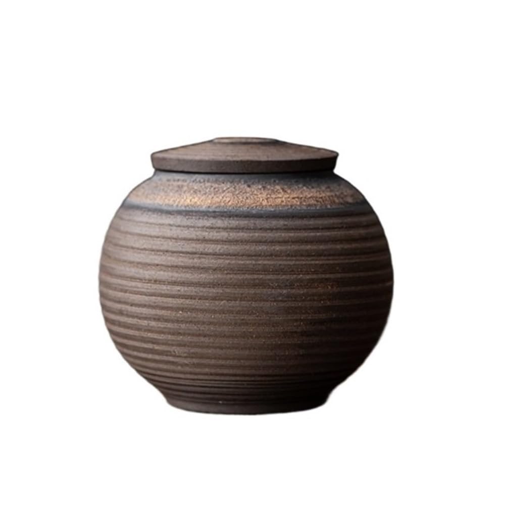 CHENGAIJIAN Tea Canister Vintage Ceramic Tea Canister With Lid Household Jar For Food Storage, Store Coffee, Sugar, Tea, Spices