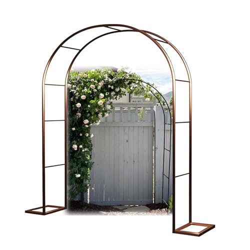 Arche de mariage marron en acier 3,5x2,2m pour plantes grimpantes