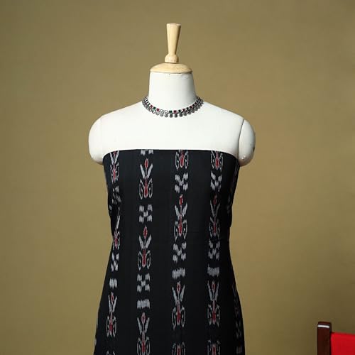 Image of Elegant Sambalpuri Ikat Cotton Dress Material for Women Ethnic Collection