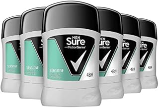 Sure Sensitive 48h protection against sweat and odour Anti-perspirant Stick MotionSense technology deodorant 50 ml pack of 6