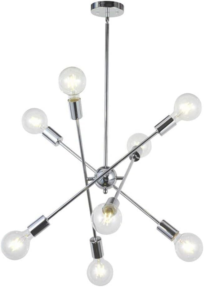 Lustre Sputnik moderne et plafonnier vintage chromé haute finition