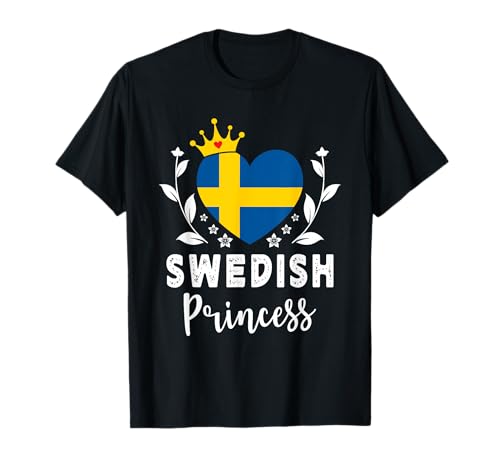 Swedish Princess Sweden Flag Proud Swedish Girl Camiseta