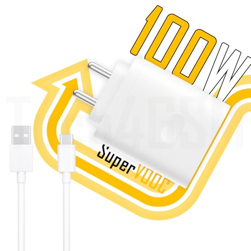 Image of Original 100W Charging Kit Compatible with RealMe Narzo 80 Pro, P3 Pro, P3x (Adapter & Cable)