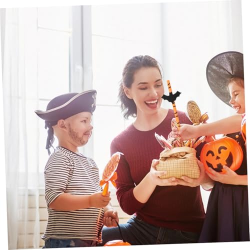 HOMSFOU 50 pitillos de papel para fiesta Halloween miniatura 5