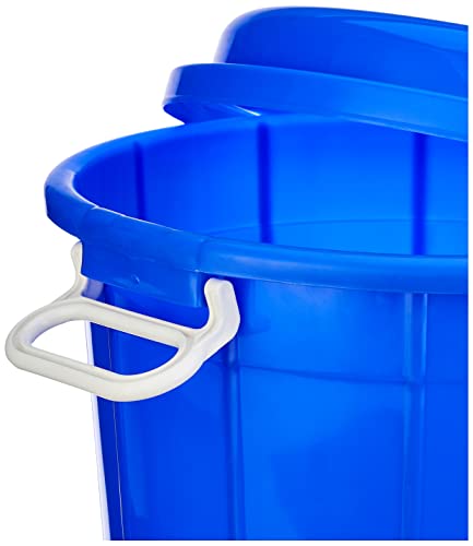 Image of Cello Plastic Storage Bucket with Lid, Cyan Blue, 30 Litre