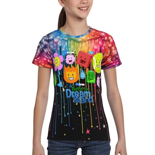 Bfdi-Battle for Dream-Island Kids T-Shirt 3D Printed Graphic T-Shirts Boys and Girls Short Sleeve Shirts for Youth Kids3