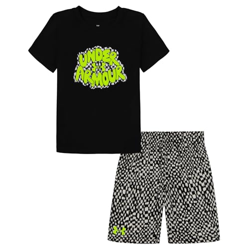 Image of Under Armour Boys 2-piece Short Sleeve Graphic T-Shirt and Shorts Set, Lightweight & Breathable