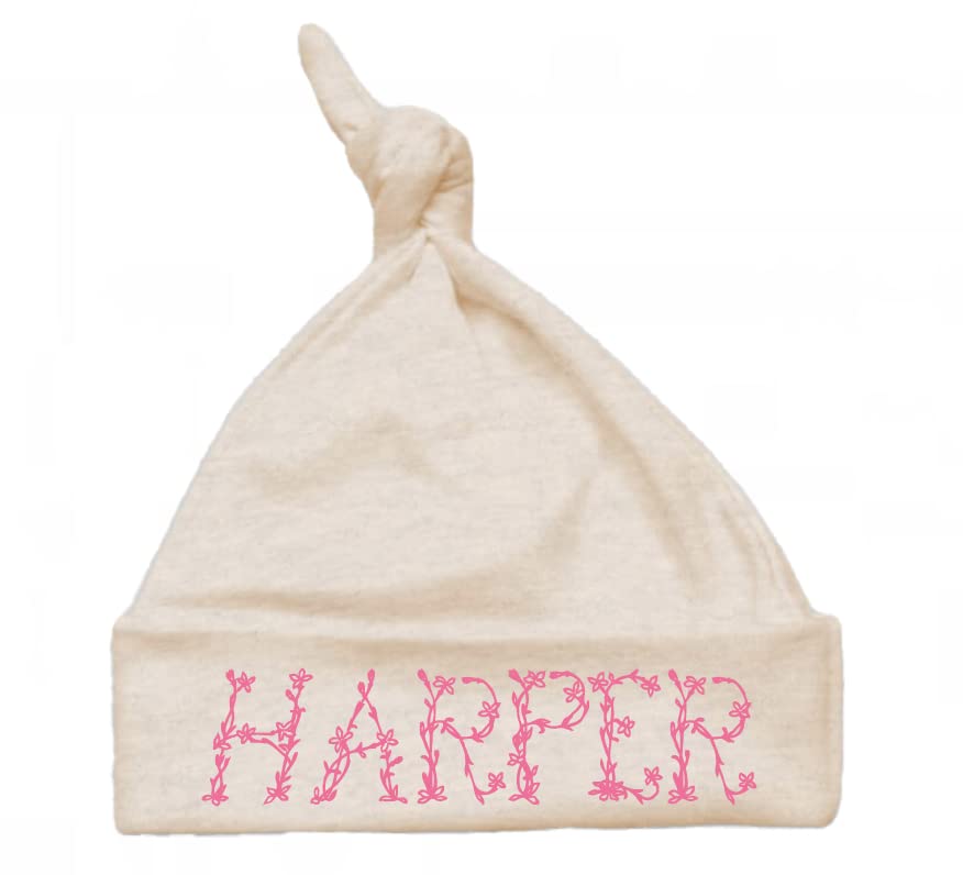 Personalized baby Girl hat knotted baby beanie hat newborn custom girl hat2