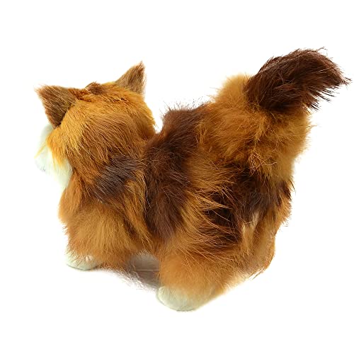 Mini Handmade Lifelike Cute Fake Catboy Black White Cats Plush Puppet Figurines Orange Tabby Realistic Stuffed Animals Cats Toy Furreal Kitty Fox Squirrel Decor Party Decorations Home(Orangecat) #TOP3