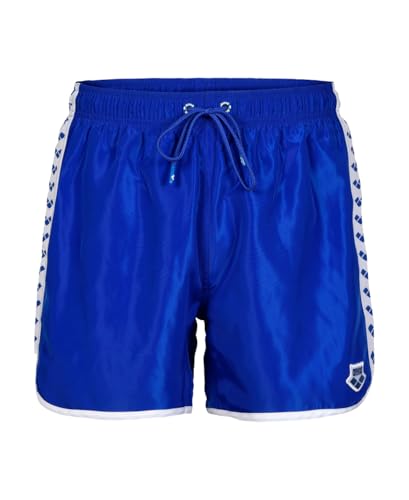 Image of Arena Men's Icons Team Stripe Beach Short Boxers Swimming Bermuda with Mesh Inner Brief, Back Pocket, Pool Beach Vacation