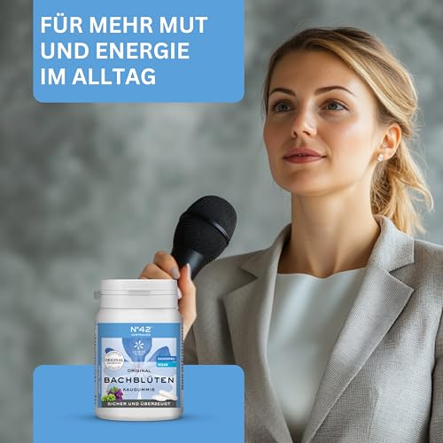 Original Bachblüten Kaugummi Nr. 42 Vertrauen von Lemon Pharma, Vegan und Zuckerfrei