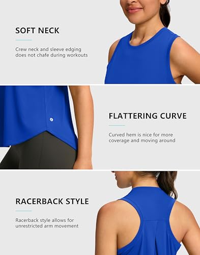 SANTINY Women's Sleeveless Workout Tops Lightweight Tennis Yoga Gym Athletic Running Shirts Racerback Tank Tops for Women4