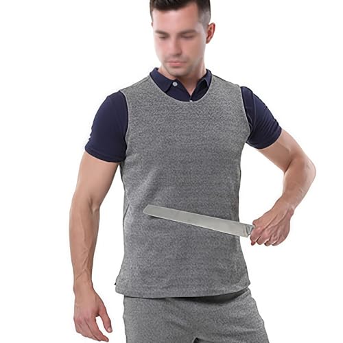 PRMTYUP VêTements RéSistants Aux Coups De Couteau, Gilets Pare-Couteaux pour La SéCurité, VêTements De Protection Anti-Coupures De Niveau 5, Protection Anti-Coupures,Vest,L