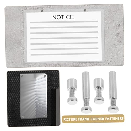 Image of Amosfun 6Set Photo Frame Brackets Mounting Screws Easy Installation Hanging Hardware for Signs Pictures and Displays Stable Support for Home and Office Use