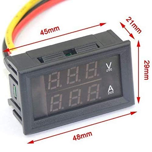 Image of JacobsParts DC 100V 10A Voltmeter Ammeter Dual LED Display Panel Volt Guage Amp Meter Voltage Current Tester