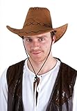 Completa tu disfraz de vaquero con este sombrero.