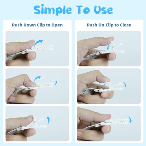 Image of SNOWIE SOFT 4pcs Anti Lost Pacifier Strap Clip for Toddlers Cartoon Fabric Pacifiers Clip for Soother, Anti Lost Baby Pacifier Attaching Strap