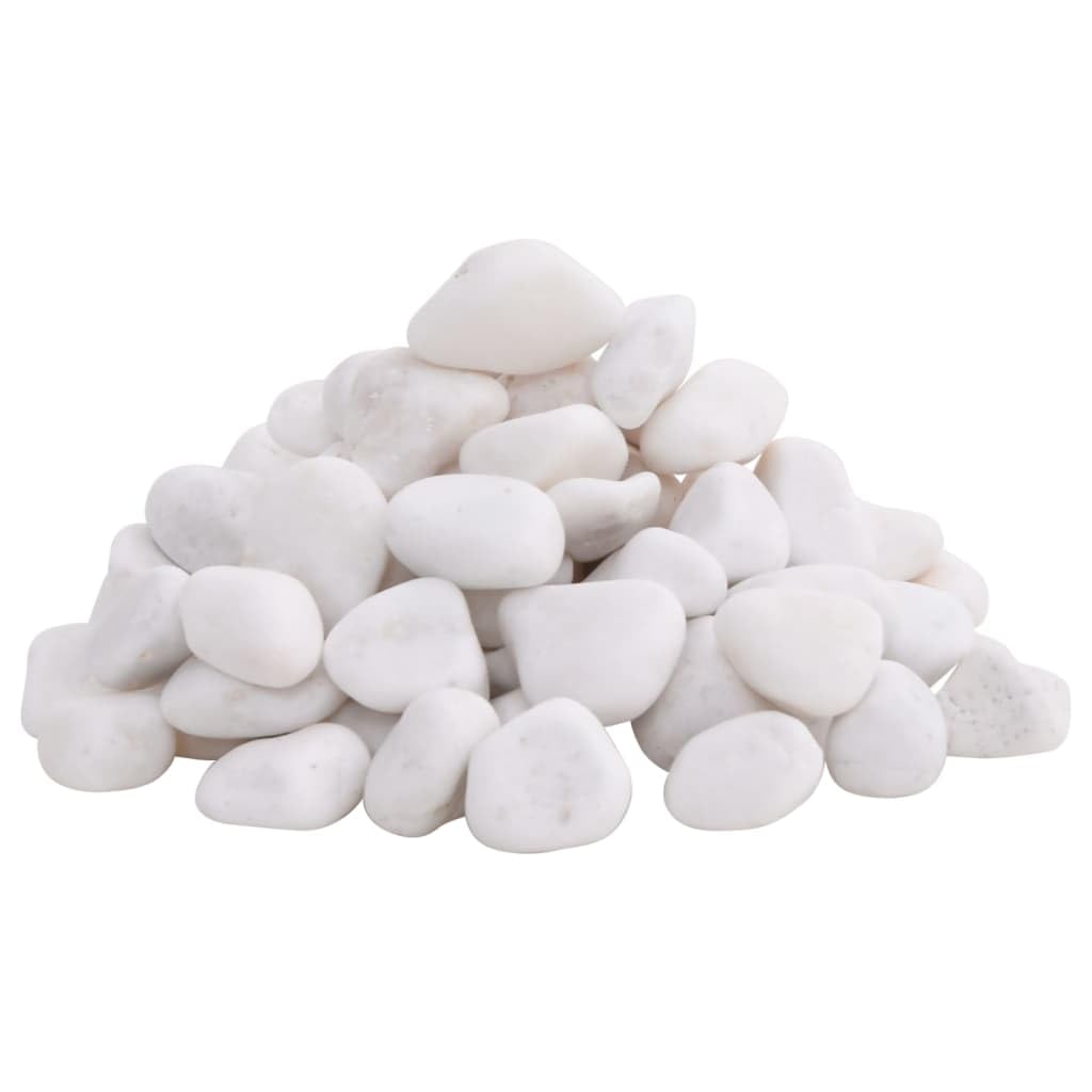 vidaXL Kiezelstenen gepolijst 2-5 cm 25 kg Wit