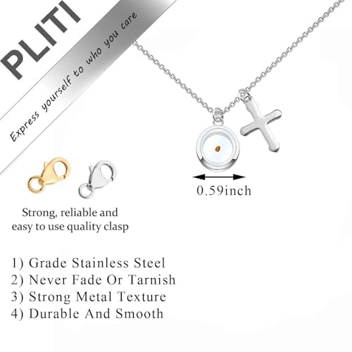PLITI Mustard Seed Cross Necklace If You Have Faith As Small As A Mustard Seed Nothing Will Be Impossible To You Gift (mustard seed cross nec) by PLITI - Used condition - Image 2