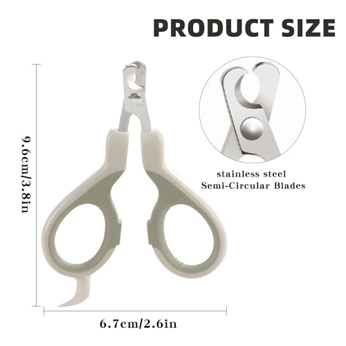 Cat-Nail-Clippers-2Pcs-Professional-Stainless-Steel-Claw-Clipper-Trimmer-for-Cats-Suits-All-Small-Animals-such-as-Dogs-Cats-Puppies-Kittens-Birds-Hedgehogs-ferrets-rabbits-ham-white