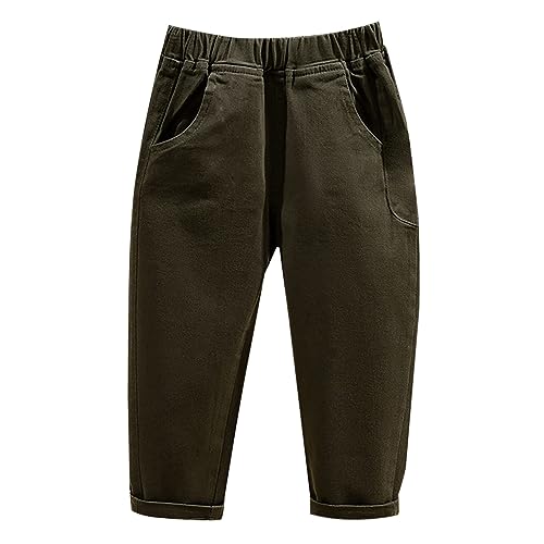 Toddler Boys Pull on Cargo Pants Twill Khaki Joggers Sweatpants Stretch Quick 𝐃ry School Hiking Pants with Pockets