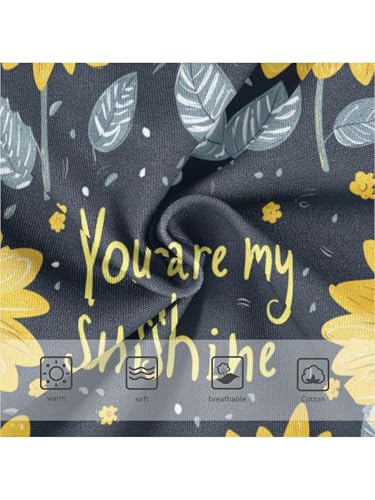 ZZKKO Cartoon Sunflower and Blue Leaves Girls Underwear Toddler Panties for Girls Comfort Brief Size 2-8T3