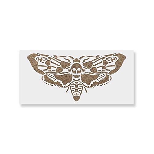 Death Head Moth Stencil - Unleash Creepy Creativity with Halloween, Horror Stencils