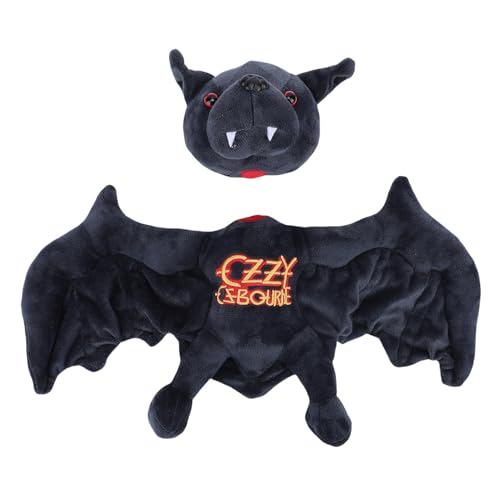 Fockety Bat Plush Toys, Realistic Bat with Gold Embroidery, Magnetic Head Cuddly Halloween Stuffed Animals Toy Crazy, Gothic Plushie Doll Gifts for Easter Christmas Valentines (Magnetic)