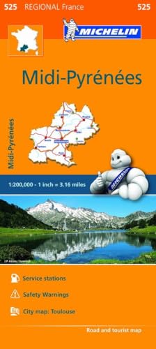Michelin Regional Maps: France: Midi-Pyrénées Map 525