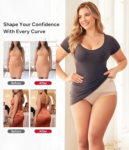 Image of Nebility Plus Size Shapewear for Women Tummy Control Butt Lifting Panties Hi- Waist Trainer Body Shaper Short Belly Underwear